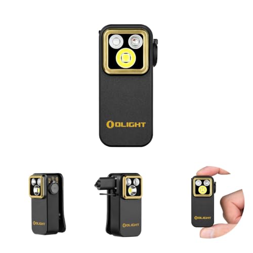 OLIGHT Oclip Pro S Rechargeable EDC Clip-on Flashlight, Black - color: Black