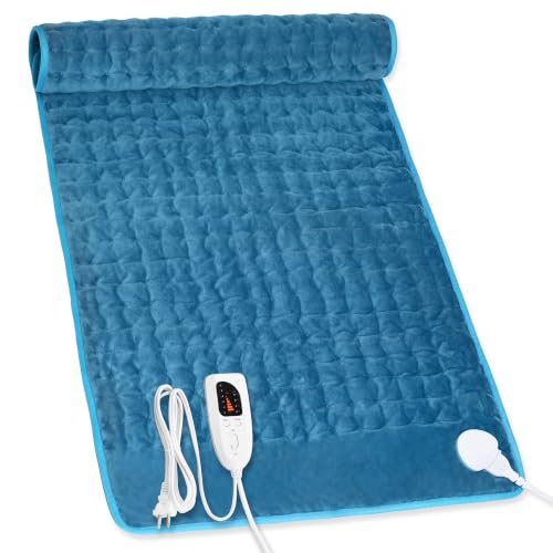 Heating Pad,Electric Heating Pad,Heating Pad for Back (Blue, 40"x20") - color: Blue, size: 40x20 Inch