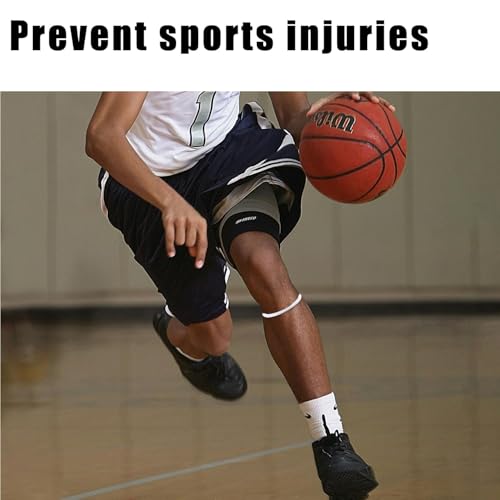 2 Pack Patella with Knee Pads for Patella Tendon Pain Relief - Knee Brace for Tendonitis Jumper Running Sports Basketball Men Women Knee with Patella Support (White) (White)-