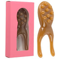 Manual Massage Brush with 11 Rotating Nodes - color: Brown-07