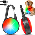 2 Pack Double Sided Dog Collar Light, 6 Modes Dog Lights for Night Walking, Rechargeable LED Pet Collar Light for Nighttime Clip on, IP68 Waterproof Pet Walking Accessories
