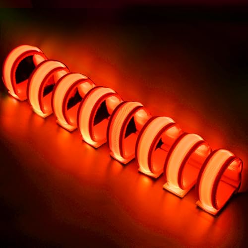 FANL 8/12/24 Pack LED Glow Bracelets, 8 Colors, Light Up Party Favors - color: 8 Pack – Red