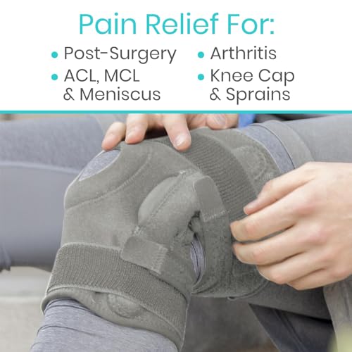 Vive Hinged Knee Brace - Relieves ACL, MCL, Meniscus Tear - Lightweight - color: Gray, size: Small