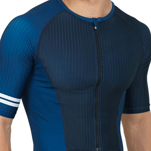 SLS3 Triathlon Suits Mens - Elite Aero Sleeved Trisuit for Swim Bike Run - color: Onyx, size: Medium