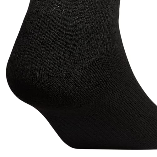 adidas Men's Athletic Cushioned Quarter Ankle Socks 6 Pairs - color: Black/Aluminum 2, size: Medium