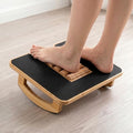 Bamboo Under Desk Foot Rest Foot Stool Rocking Footrest (Nature Semicircle) - color: Nature, size: Semicircle
