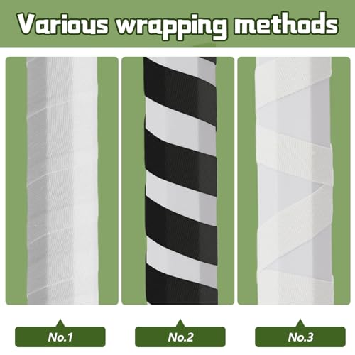 Gemscream 30 ft Lacrosse Stick Tape 1 Inch 1/2 Inch - color: Black, White