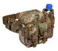 Hiking Waist Fanny Pack With Water Bottle Holder Running Waist Hip Belt Bag Motorcycle Bike Pouch Shoulder Bag - color: CP