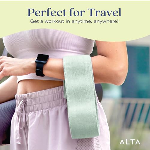 ALTA Booty Bands for Women, Non-Slip Fabric Resistance Bands for Working - color: Seaside