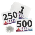 PATIKIL Running Bib Numbers 7.5x6" 1-500 Waterproof Race Competitor Numbers - size: 7.5x6"