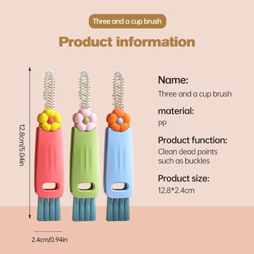 3 in 1 Cup Lid Cleaning Brush, Multifunctional Cleaning Brush Portable Cup Lid Cleaner for Bottle Gap Tight Spaces Cup, Portable Cup Lid Cleaner, 1 Pcs Blue - color: 1 Pcs Blue