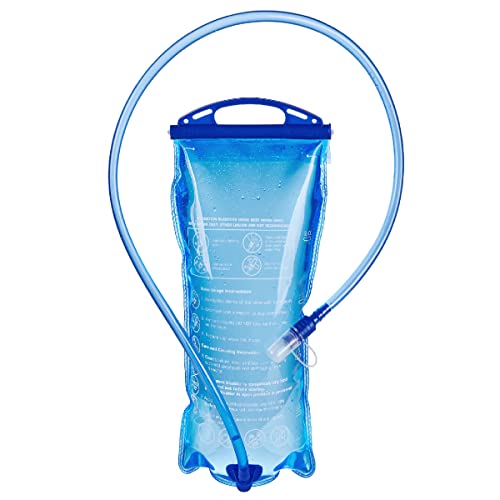 Azarxis Hydration Bladder TPU 1.5L 2L 3L Water Reservoir BPA-Free for Hiking Backpack Hydration Pack, Leak Proof Large Opening Water Storage Bladder Bag for Camping Cycling Running - color: #01 PEVA - 2L