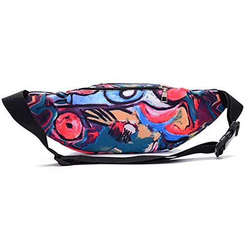 Fanny Pack Fashion Waist Chest Bag Bum Bags Hip Pouch for Women Men Running Hiking Fitness Cycling Beach Travel Concert Festival - color: Multicolor