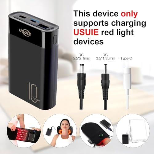 USUIE Red Light Belt, Infrared Light Wrap Red Light Device for Body Dark Black - color: Dark Black