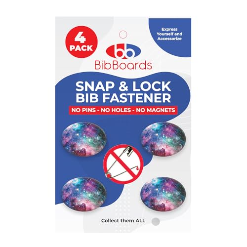 BibBoards bibSNAPS Race Bib Clips, Galaxy, 4 Pack - color: Galaxy