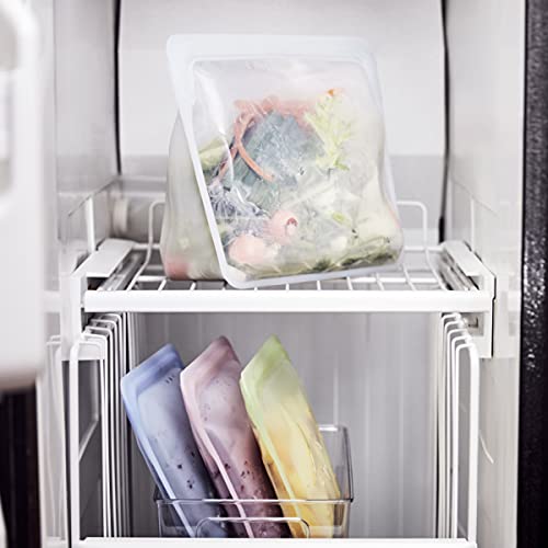 Stasher Silicone Reusable Storage Bag, Stand-Up Mega Bag, Reusable Freezer Bags,Microwave,Dishwasher,Oven Safe,Sous Vide,Premium Lunch Container,Eco Friendly,Food Storage Bags,104 oz,Clear (Pack of 2) - size: Mega (Pack of 2)