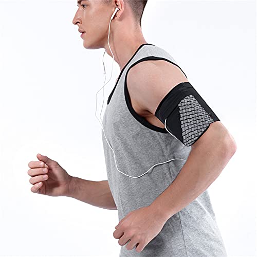 Sports Cell Phone Armband Holder Strap - Ultra-Light Run Arm Band with Reflective Design, Anti-Slip Fit, Perfect for Running, Hiking, Dog Walking - Compatible with Arm Circumference 19-26cm - color: S