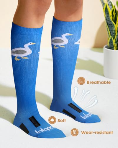 Cute Compression Socks for Women - color: Animals, size: Small-Medium