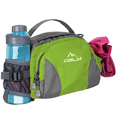 Hiking Fanny Pack Waist Bag with Water Bottle Holder for Men Women Outdoors Walking Running Lumbar Pack Fit iPhone iPod Samsung Phones (Green0005) - color: Green03