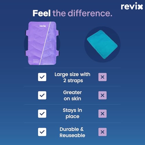 REVIX Extra-Large Back Ice Pack, Reusable Cold Packs for Full Back Relief - color: Purple