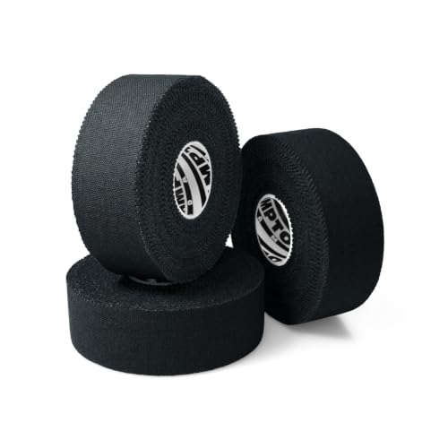 Hampton Adams Athletic Sports Tape, Very Strong, Easy Tear, No Residue - color: Black (1 Inch)