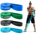 Pull Up Bands, Resistance Bands Set, Exercise Workout Bands for Men & Women, Ideal for Body Stretching, Physical Therapy and Muscle Training - color: Dark Black