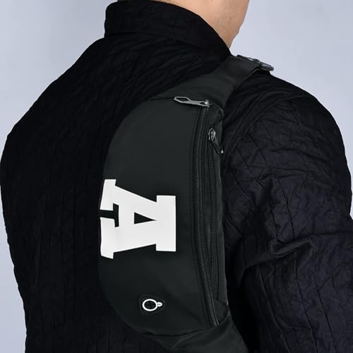 Fanny Packs for Men and Women Water-Repellent Sports Waist Pack Bag - color: 1pack-Black Letter A