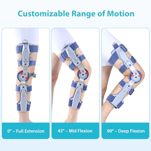 KD Post Op Hinged ROM Knee Brace for ACL, MCL, PCL & Arthritis Recovery