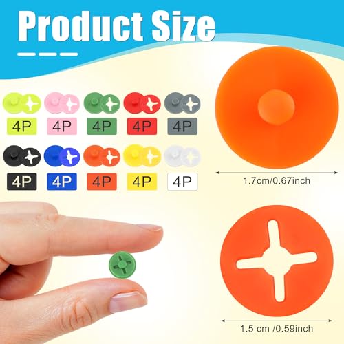 Coolrunner 40P Running Bib Clips, Clear Race Number Buckle, Race bib Clips Fixing System Triathlon Race Bib Holder for Runners Marathon, Skating, Track and Field - color: Colorful