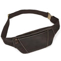 Genuine Leather Fanny Pack for Women & Men, Crossbody Waist Pack with Adjustable Strap, Hiking Hip Bum Belt for Travel, Hiking, Running - color: Dark Brown