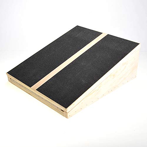 PowerTRC Wooden Slant Board | Adjustable Incline Board for Stretching and Exercising | Prevent Muscle Injuries | Portable and Easy to Use Design