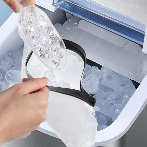 8 Pack Reusable Ice Storage Bags – 10” x 7.3” x 2.2” Leakproof Freezer Bags, BPA-Free EVA, Secure Zip Seal for Ice, Food & Travel