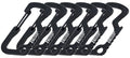 Bushcraft Key Chain Bottle Opener Carabiner Snap Clip Hooks Hiking, Backpacking, Camping, Hunting, Fishing, Biking, Skiing, Tailgate Parties - color: Bottle Opener Multitool 6-Pack Black