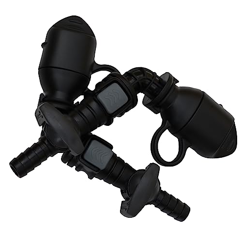 Hydration Bladder Bite Valve Replacement Mouthpiece Fit for Any Water Backpack and Most Brands, with Manual Switch Valve - color: 2 Pack 45 degree black
