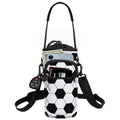 Crossbody Water Bottle Holder with Strap, Phone Pocket(SOCCER, 32, Ounces) - color: SOCCER