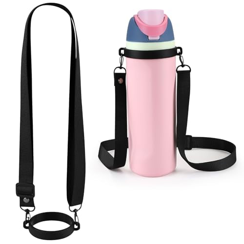 Accmor Water Bottle Strap Compatible with Owala Freesip Sway 30 oz 40 oz and Owala Freesip 24 oz 32 oz 40 oz, Adjustable Portable Water Bottle Handle Strap for Owala - color: black