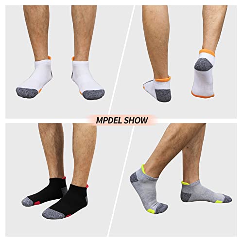 JOYNÉE Mens Ankle Athletic Low Cut Socks Running Sports Cushioned Sock for Men 6 Pack - color: Colorful5