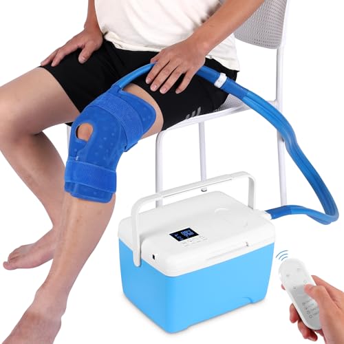 Ice Machine for Knee After Surgery | Wireless Remote & Power-Saving Mode & Adjustable Timer & LED Screen, Joint Ankle Elbow Replacement Cold Therapy Compression Pad, Cryotherapy Pain Relief