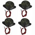 DC 3-24V Electronic Buzzer Alarm Sounder Continuous Beep 4Pcs (Black) SFM-27-I