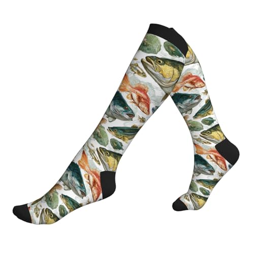 Compression Socks Circulation 15-20 Mmhg Knee High - color: Fish Bass