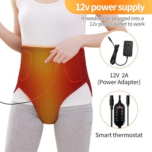 Period Heating Pad, Heating Pad for Period Cramps Massager for Women, with 3 Vibration and Heat Settings, New Upgrade Menstrual Heating Pad for Abdomen Pain and Cramps Relief - color: Black