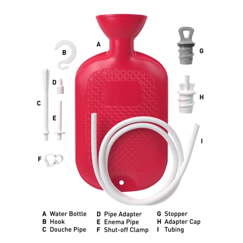 Flents Douche & Enema Combination Kit, 1.66 L Personal Care System, Red - size: 1.66 L