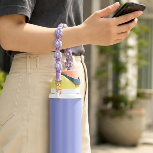 Water Bottle Handle Strap Compatible with Owala & Stanley Cups - color: Purple