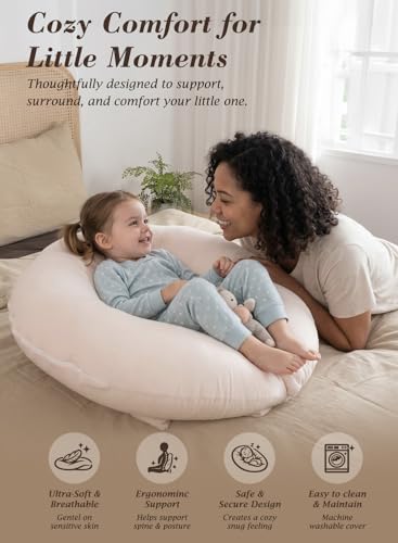 INSEN Wedge Pillow Set for Sleeping and After Surgery, Use for Acid Reflux, Reading and Relaxing, Headboard Pillow for Sitting in Bed, Beige - color: Beige