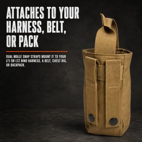 Lone Trail Elastic Retention Pouch - Brown MOLLE Tactical Hunting Holster