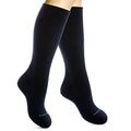 SocksLane Cotton Compression Socks, 15–20 mmHg Graduated Support, Knee-High Medical Compression (Navy Blue S/M) - color: Navy Blue, size: Small/Medium (1 Pair)