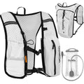 Running Vest for Women Men Adjustable Running Hydration Vest with Phone Holder Reflective Strips for Marathon Hiking Cycling - size: White, style: Running Vest with one 1.5L Water Bladder