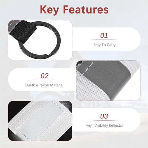 Safety Reflector Pendants, Fabric Reflective Safety Keychain Gear for Backpack & Running & Cycling - color: White