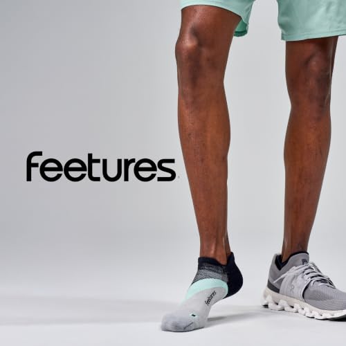 Feetures Elite Light Cushion No Show Tab Sock Wave - color: Mint Chip (1 Pair), size: Medium