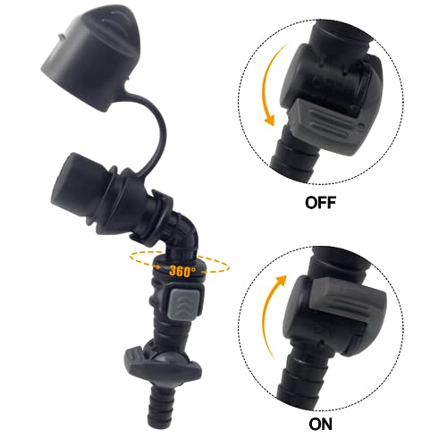 Hydration Bags Bite Valve Mouthpiece Replacement Bite Valve Replacement - style: 2 Pack 45 degree black
